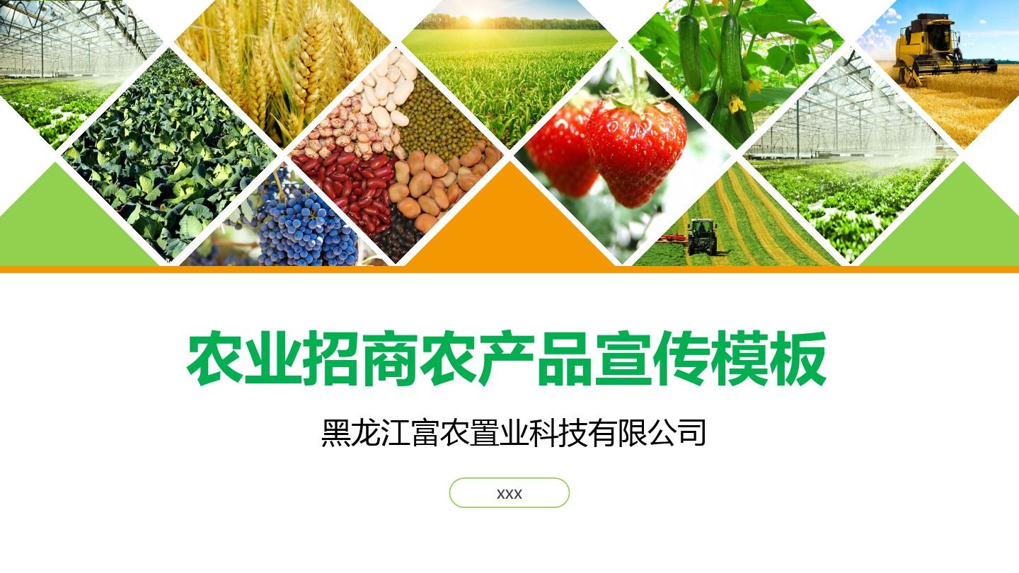 绿色田野，财富未来 现代农业招商与农产品品牌宣传方案
